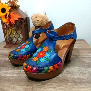 Hand-made Mexican Huarache Platform shoes.